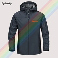 2021 classic orange logo marmot autumn winter sailing hiking outdoor hooded windproof jacket men top quality soft asian size