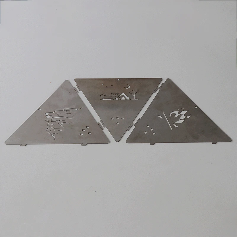 Портативная плита для кемпинга из нержавеющей стали геометрической формы