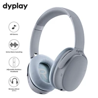 dyplay anc bluetooth headphones wireless earphones active noise cancelling over ear headset with microphone for cell phones