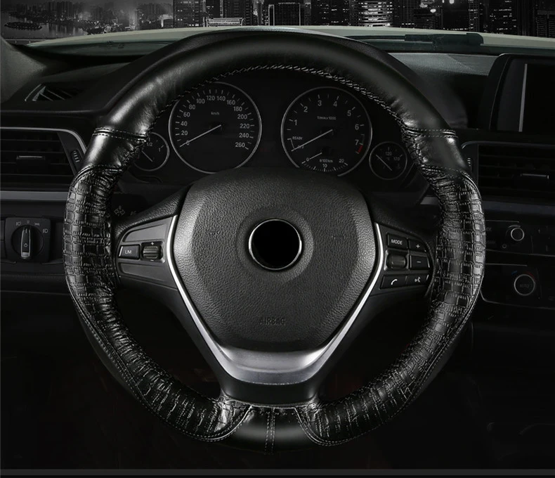 Натуральная кожа рулевое колесо крышка подходит для peugeot 108 208 308 508 2008 3008 т 5008 Citroen C1 C-Elysee C3 C4 C3 Aircross и т. д