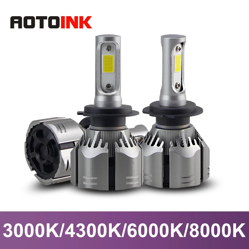 

AOTOINK 12V 2Pcs Car Headlight 3000k 4500k 6000k 8000k Fog Blub H11 H8 H9 Lamps 880 H1 LED CJ