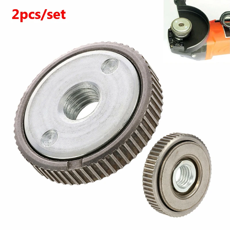 1/2Pcs Locking Plate Chuck M14 Thread Angle Grinder Inner Outer Flange Nut Set Tools Power Replacement For Bosch Metabo Makita