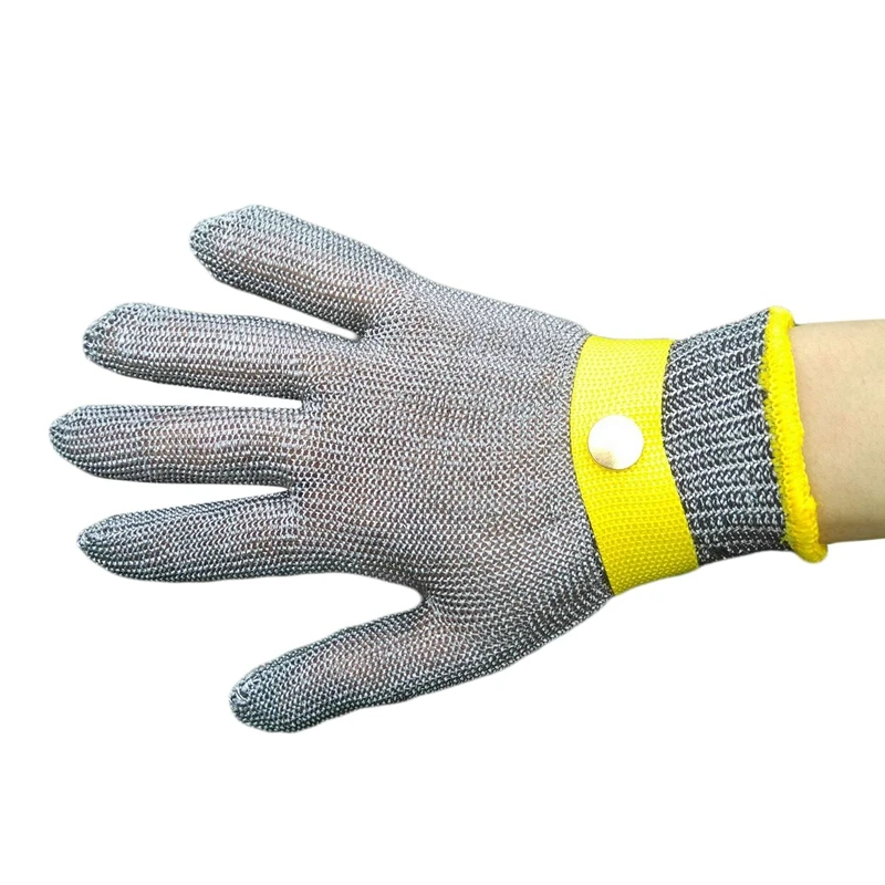 

Cut Resistant Gloves Medium Steel Wire Gloves Outdoor Gloves Working Industrial For Protect Your Hands