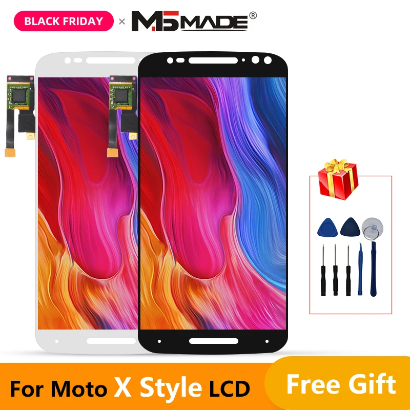 Для Motorola Moto X style XT1570 XT1575 XT1572 ЖК-дисплей и сенсорный экран дигитайзер дисплей запасные части в сборе с рамкой