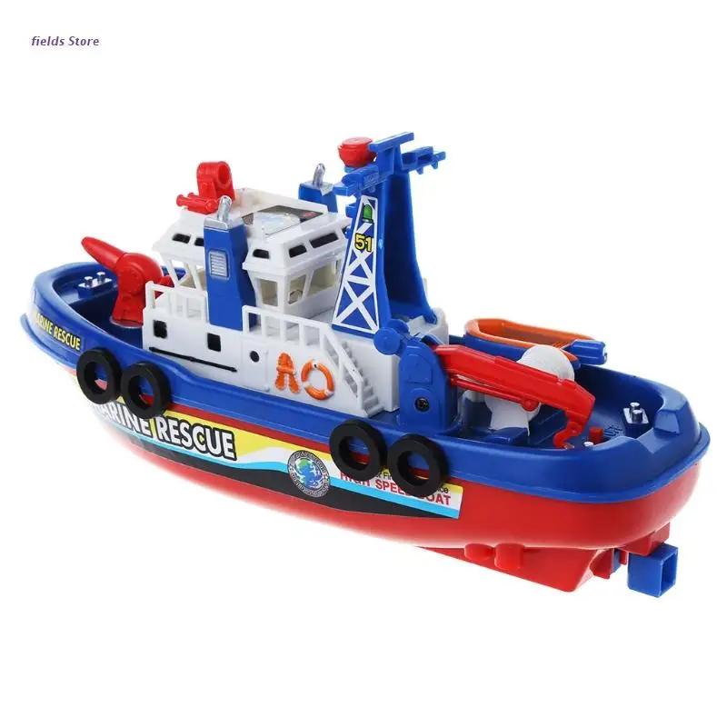 

Electric Boat Children Marine Rescue Toys Navigation Warship Toy Birthday Gift
