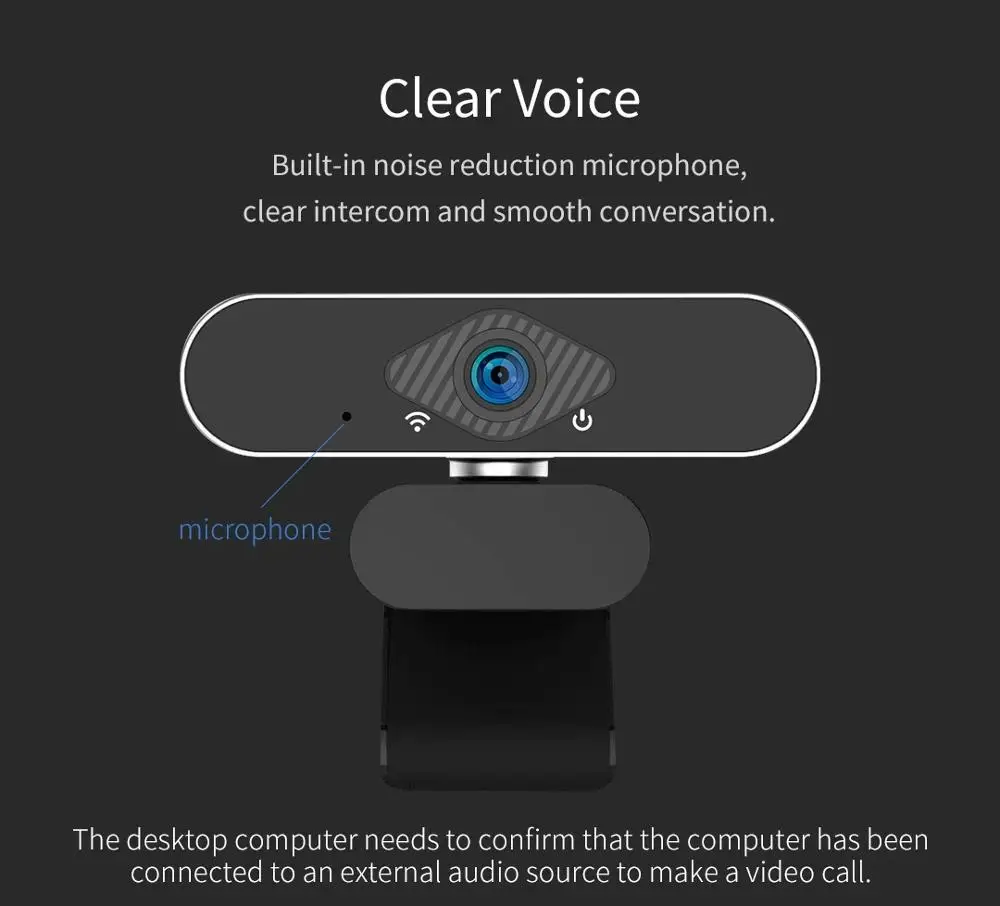 

Xiaomi Xiaovv 1080P HD USB Webcam 2 Million Pixels 150 Ultra Wide Angle Auto Foucus ImageClear Sound Mijia Web Camera