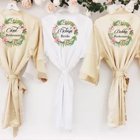 engagement gift bridal party kimono robes bride robe satin women bridesmaid bride robes
