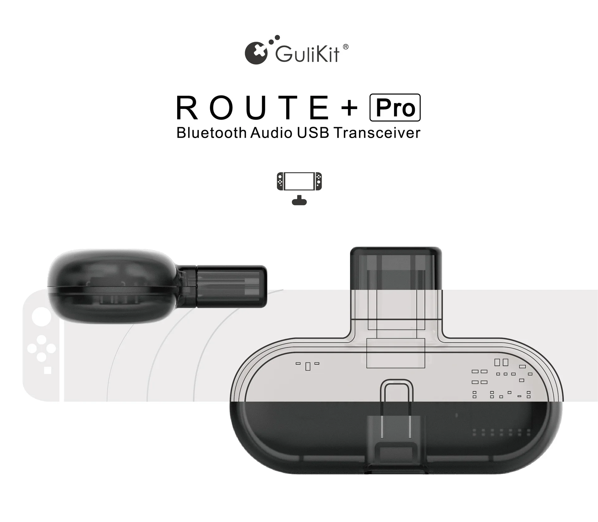 Беспроводной Bluetooth-приемник GuliKit Route + Pro или передатчик с аудио со штекером 3 5 мм
