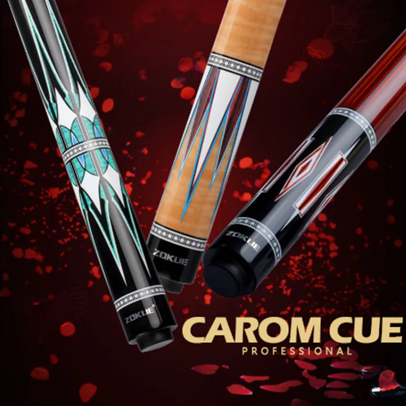 ZOKUE Carom Stick ONE OR TWO SHAFTS Professional Billiard Cue Korean 3 Cushion 12mm Tip 142 cm with Weight Bolt Gifts | Спорт и