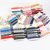 5615pcs hair ties no crease ribbon elastics ouchless ponytail holders hair bands women lady girl print and solid headwear
