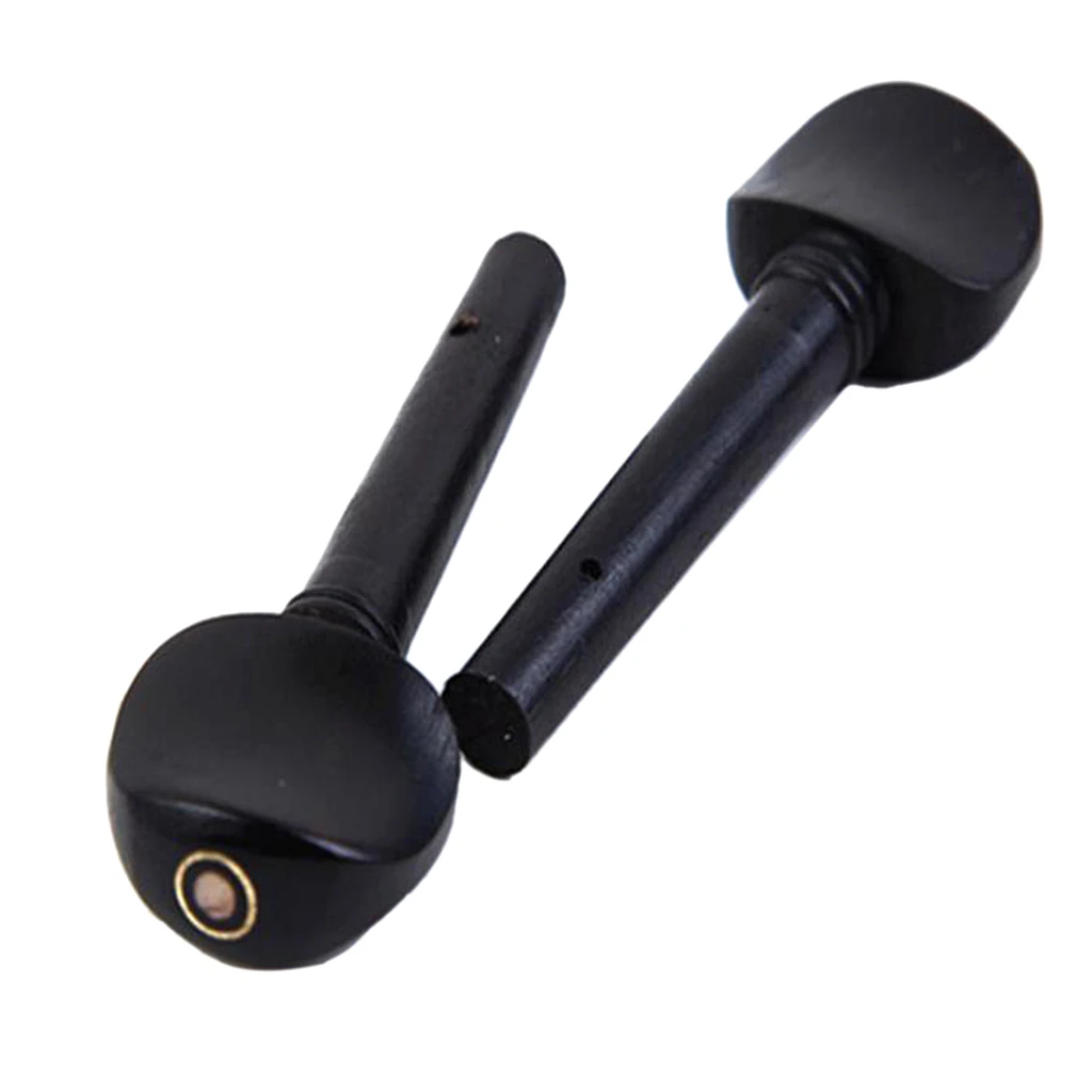 

4 Pcs Violin Fiddle Tuning Pegs String Instrument Part for 4/4 Violin Black
