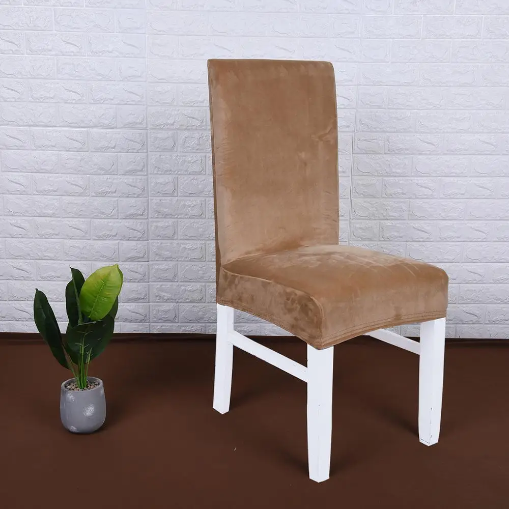 Популярный Стиль имитация лисы бархатный чехол для стульев эластичные чехлы