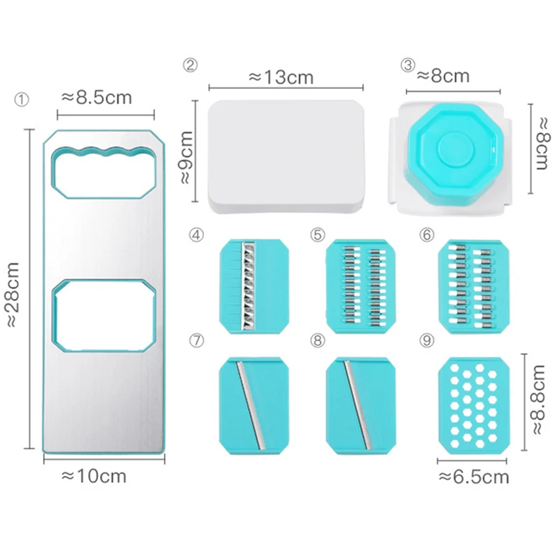 

6in1 Vegetable Cutter Fruit Slicer Potatoes Cucumber Cutting Machine Radish Tools Kitchen Supplies