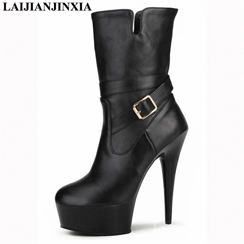 New sexy super high heels and boots 15cm artificial leather nightclub colourful shoes, spring new low Dance Shoes