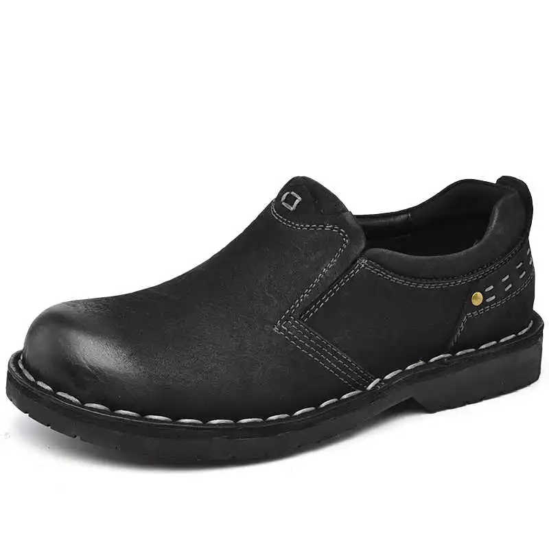

New Men's Shoes Genuine Leather Men Business Casual Cowhide Dad Shoes Non-slip Resistant Outdoor Footwear Male Handmade Oxfords