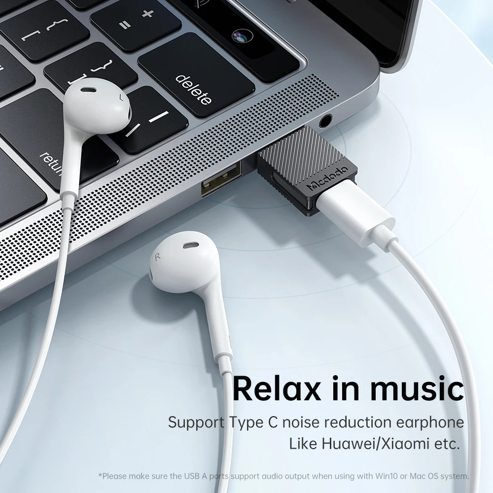 Mcdodo USB C To USB A OTG Adapter Type C Male To Female Data Converter 5A Fast Charging QC4.0 For laptop Phone Headset Connector