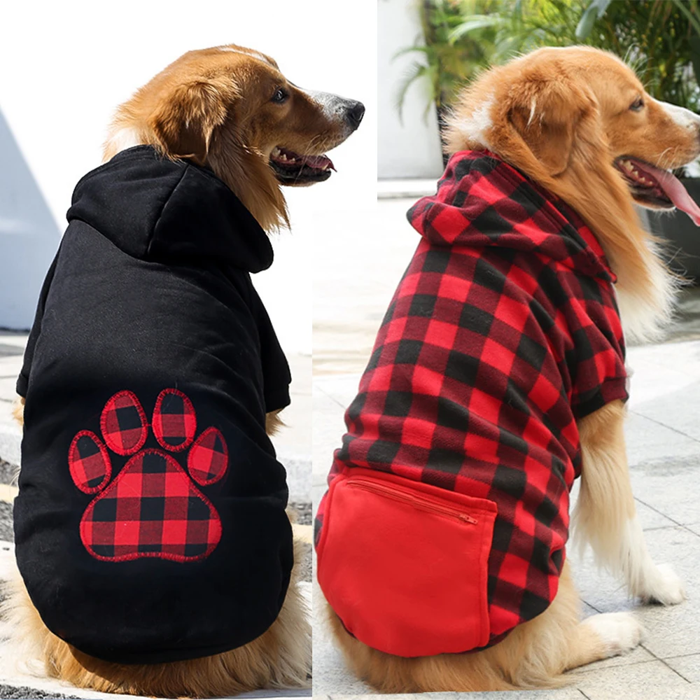 

Hoodies Pet Clothes Winter Warm Coat Puppy French Bulldog Sweatshirt Clothes For Small And Big Dogs