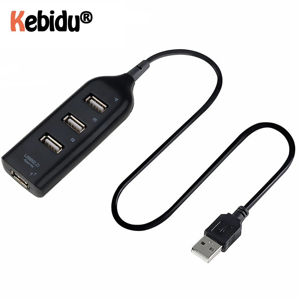Адаптер Kebidu USB 2 0 usb-хаб дюйма 4 порта | Компьютеры и офис