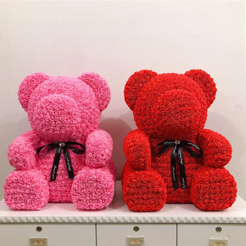 2019 горячая Распродажа 70 см искусственные цветы медведя из роз домашний свадебный