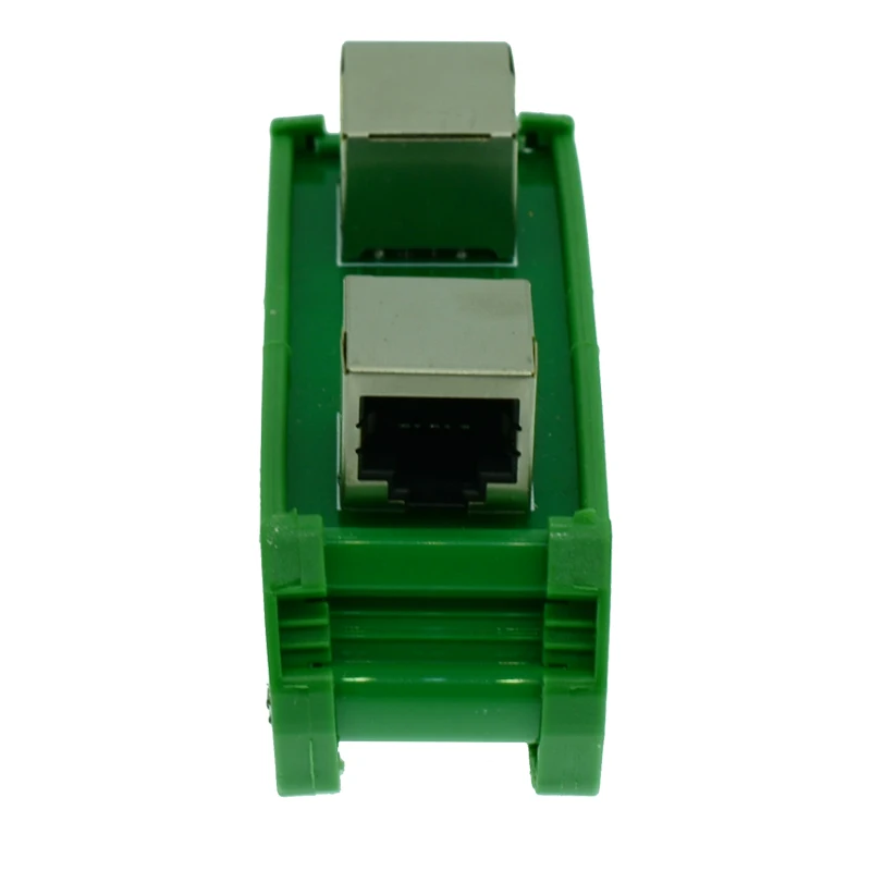 Горизонтальная секционная плата RJ45 female 8P8C с монтажным кронштейном на din-рейке и