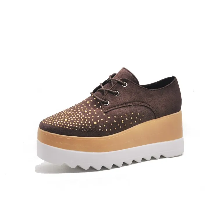 Fujin/Женская обувь на платформе Обувь плоской подошве танкетке для женщин