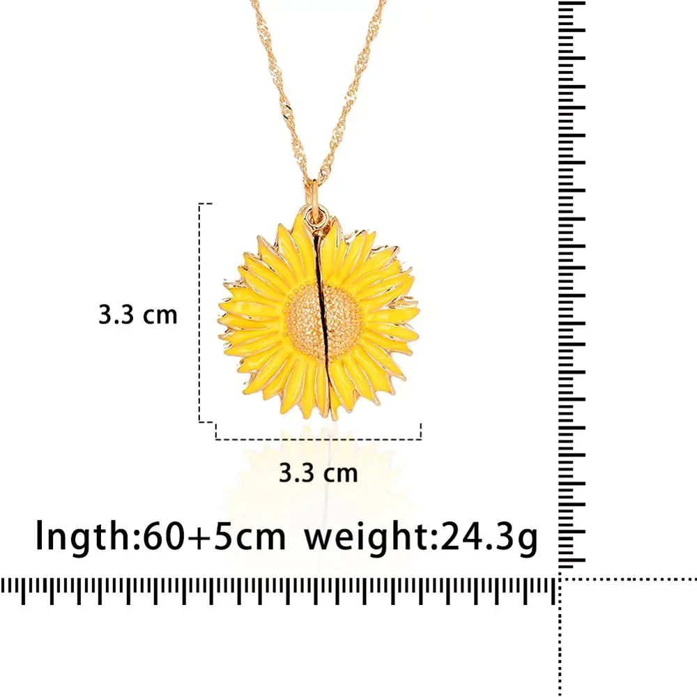 

Cring Coco Personalized Name Pendants Necklace Fashion Custom Enamel Jewelry You Are My Sunshine Sunflower Necklaces for Women