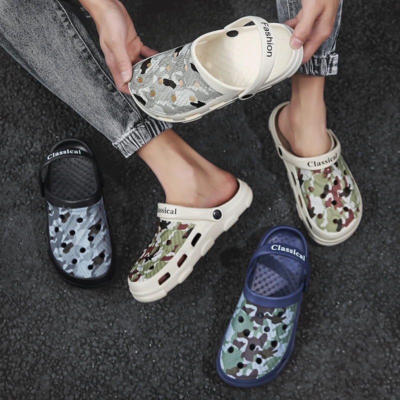 Новые Летние Женские Обувь Мужской Толстая Подошва Баоту Воздушная Подушка Половинки Сланцы Пляжные Сандалии.