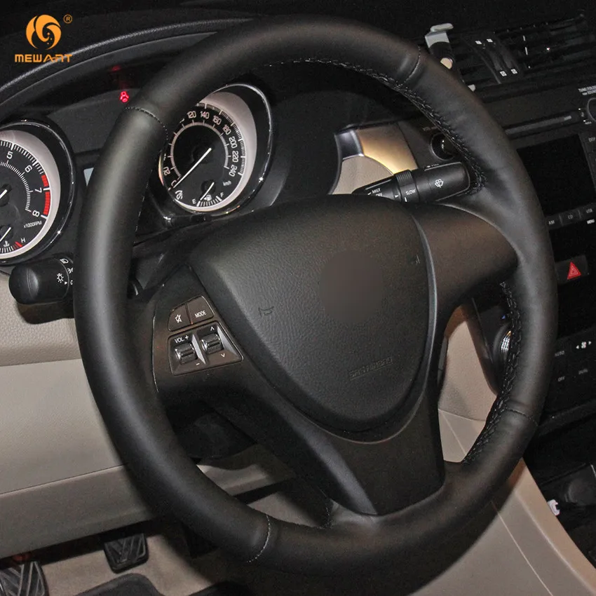 MEWANT черный чехол на руль автомобиля из натуральной кожи для Suzuki Kizashi 2010
