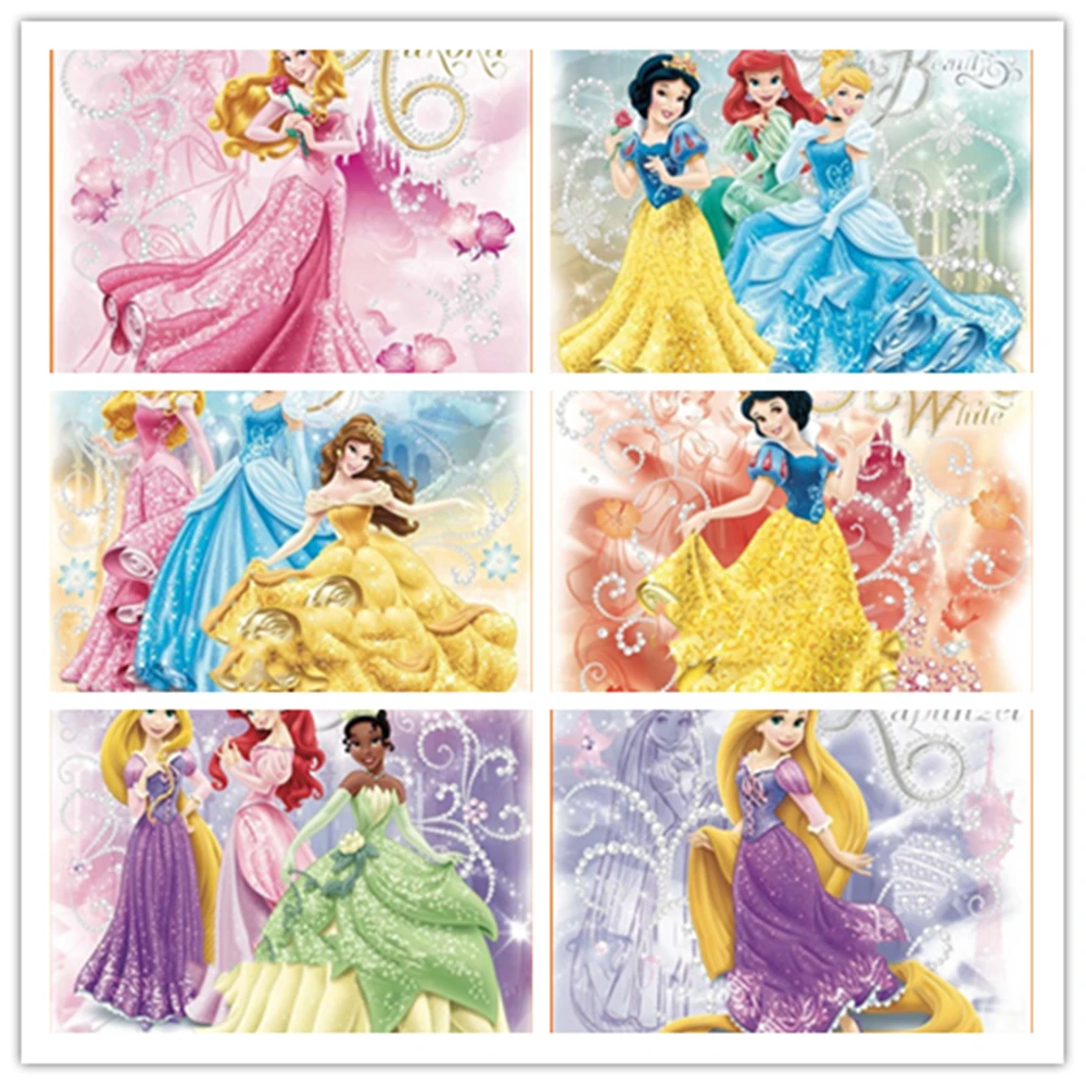 

Disney Мультфильм Принцесса Серия настенная Картина на холсте скандинавские плакаты и принты настенные картины для гостиной домашний декор