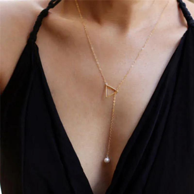 Новинка простая Женская цепочка с кисточкой ожерелье серебряное золото Круглый