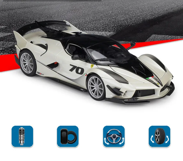 Bburago литая под давлением модель спортивного автомобиля FXX K EVO 1:18 из металлического сплава Высокая симуляция автомобилей с базой Игрушки для мальчиков подарки для мальчиков