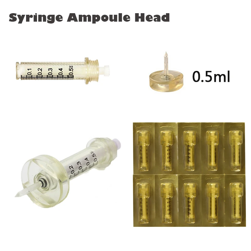 0 5 мл шприц ампулы уплотнение трубка + игла медицины головка для Гиалуроновый