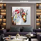 Arthyx ручная роспись, лошадь, живопись маслом на холсте, современная абстрактная большая поп-арт-стена, картина для детской комнаты, украшение для дома