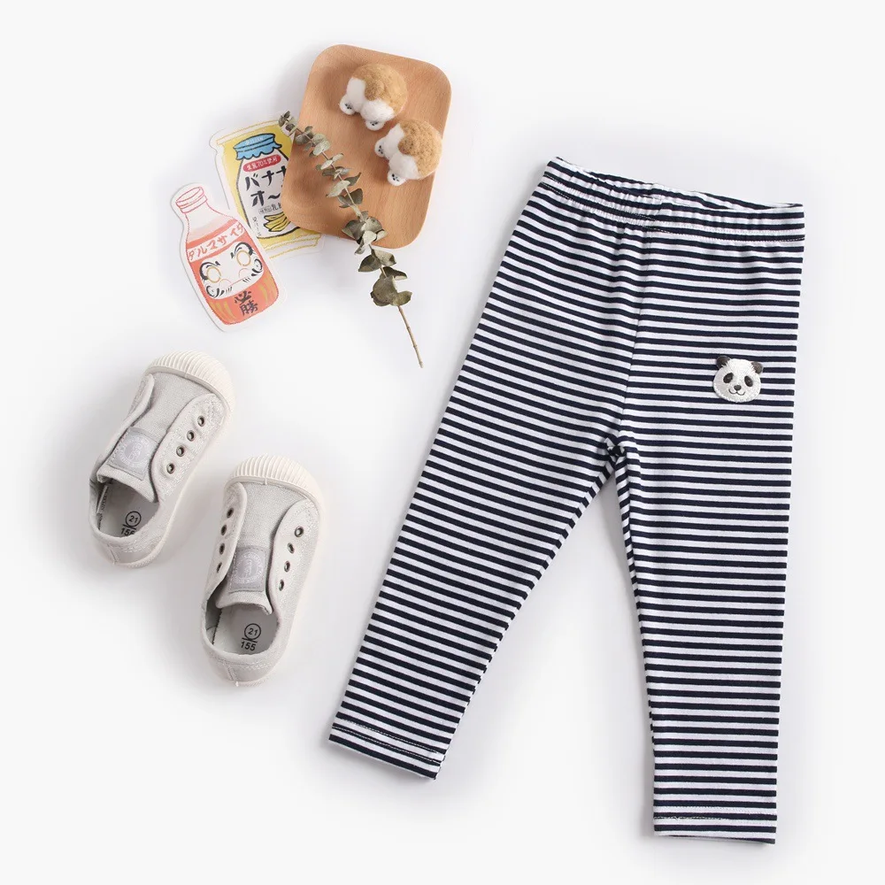 Штаны для девочек детские брюки в полоску сезон осень зима штаны малышей с