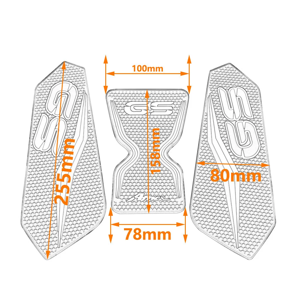 

New Motorcycle Traction Pad Protection Sticker Non-Slip Fuel Tank Pad Rubber Side Decal For BMW F750GS F850GS ADV 2018-2020