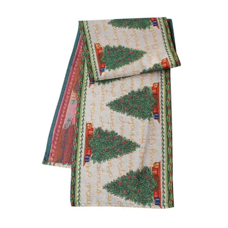 

CHRISTMAS TABLE RUNNER COTTON CHEMIN DE TABLE RUNNERS WESTERN TAFELLOPER TABLE HEAT SHIELD PLATE PAD EUROPEAN DECORACION MESA