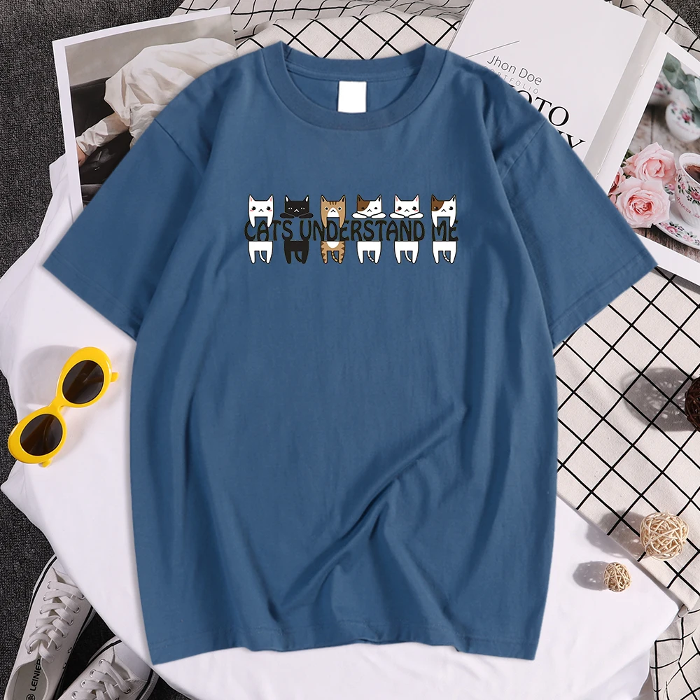 

Футболка мужская с принтом кошек, забавная брендовая приталенная, с коротким рукавом, в стиле Харадзюку, уличная одежда, лето