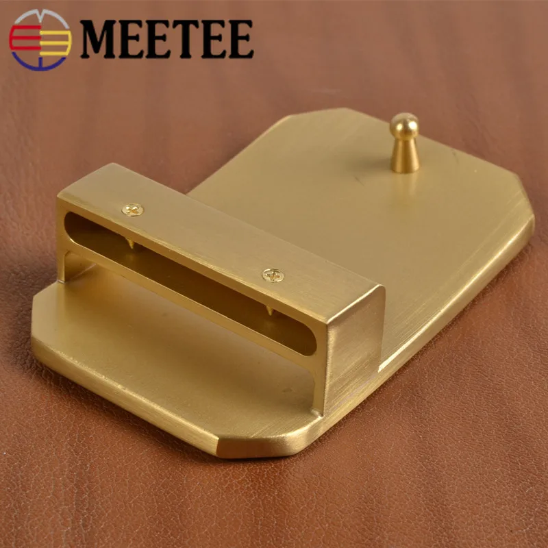 Пряжка для ремня Meetee мужская из чистой латуни металлическая застежка головка