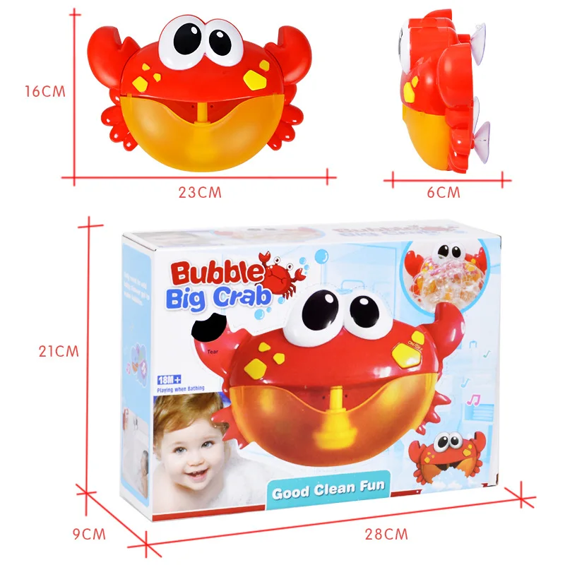 

Douyin Crab Spit Bubble Bath Play Water Toys Electric Music Blowing Bubble Machine Parent-Child Toys