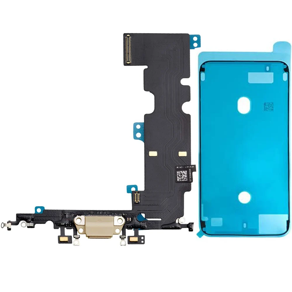 

Для iPhone 7 7 Plus 8 8 Plus зарядный порт док-разъем гибкий кабель + водонепроницаемый клей + нижние винты