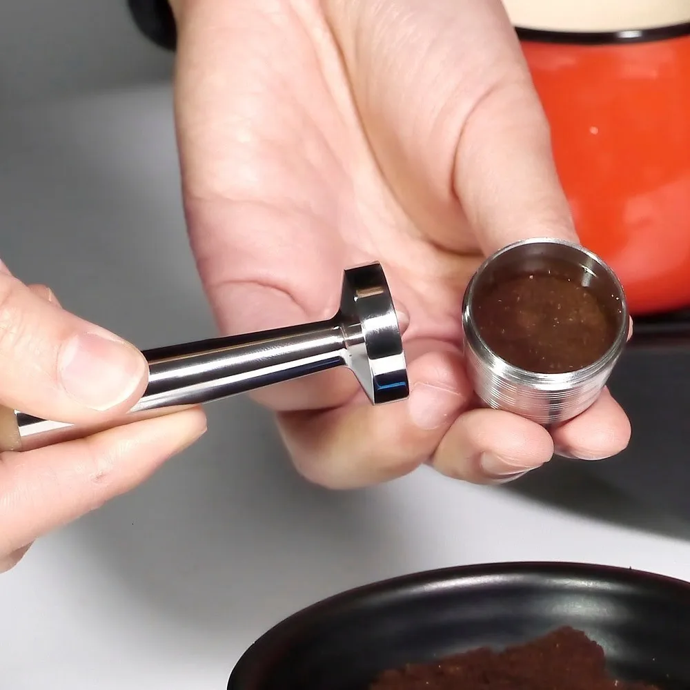 Кофемашина Nespresso из нержавеющей стали многоразовый твердый Темпер для кофе