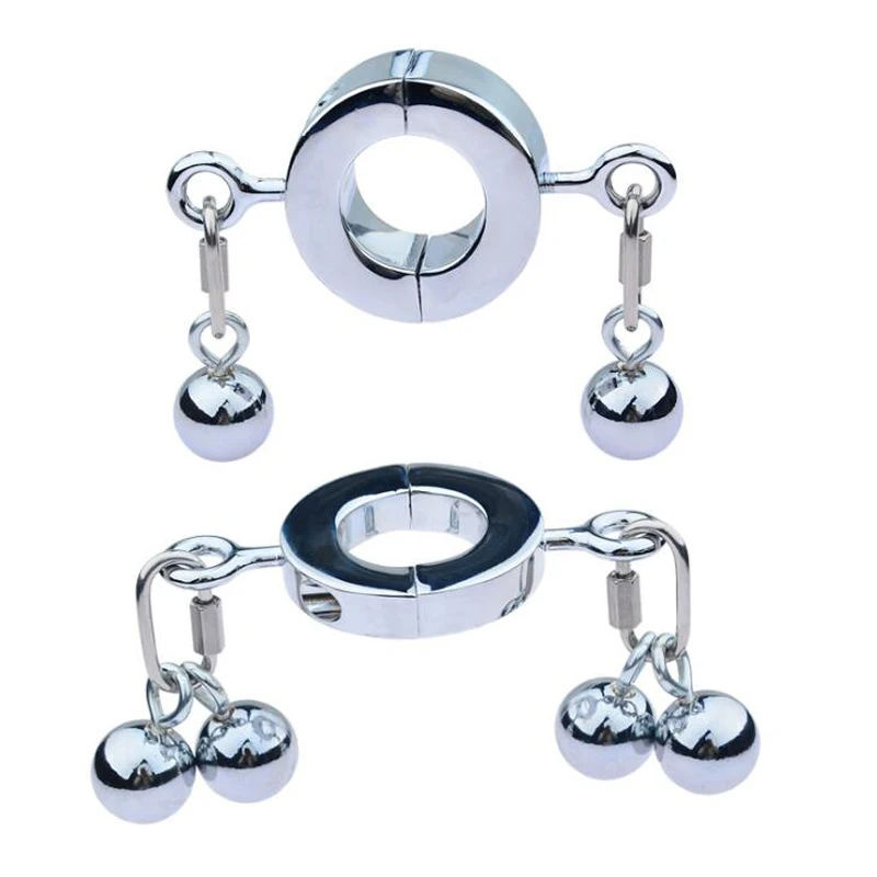 Металлическое кольцо для пениса мячик яичек Растяжитель мошонки фиксирующий