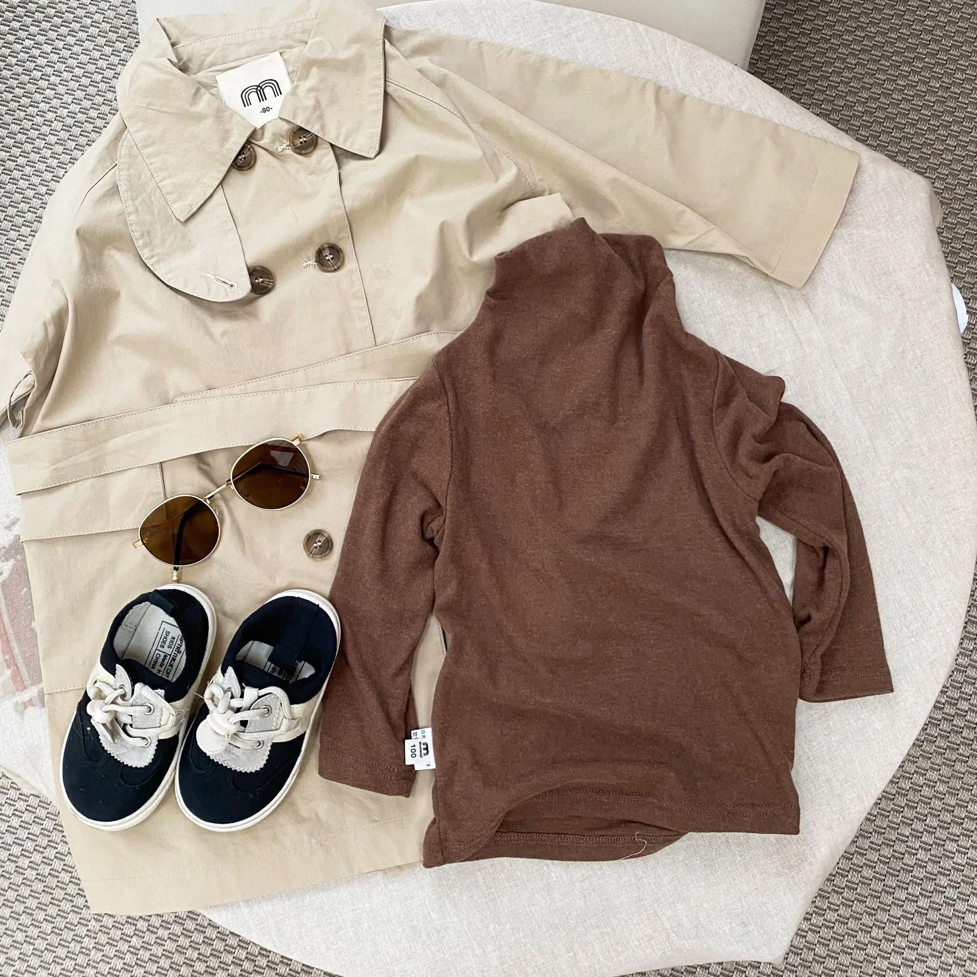 

Autumn and Winter New South Korean Children's Clothing Children Elastic High Collar Bottom Shirt Soft Long Sleeves