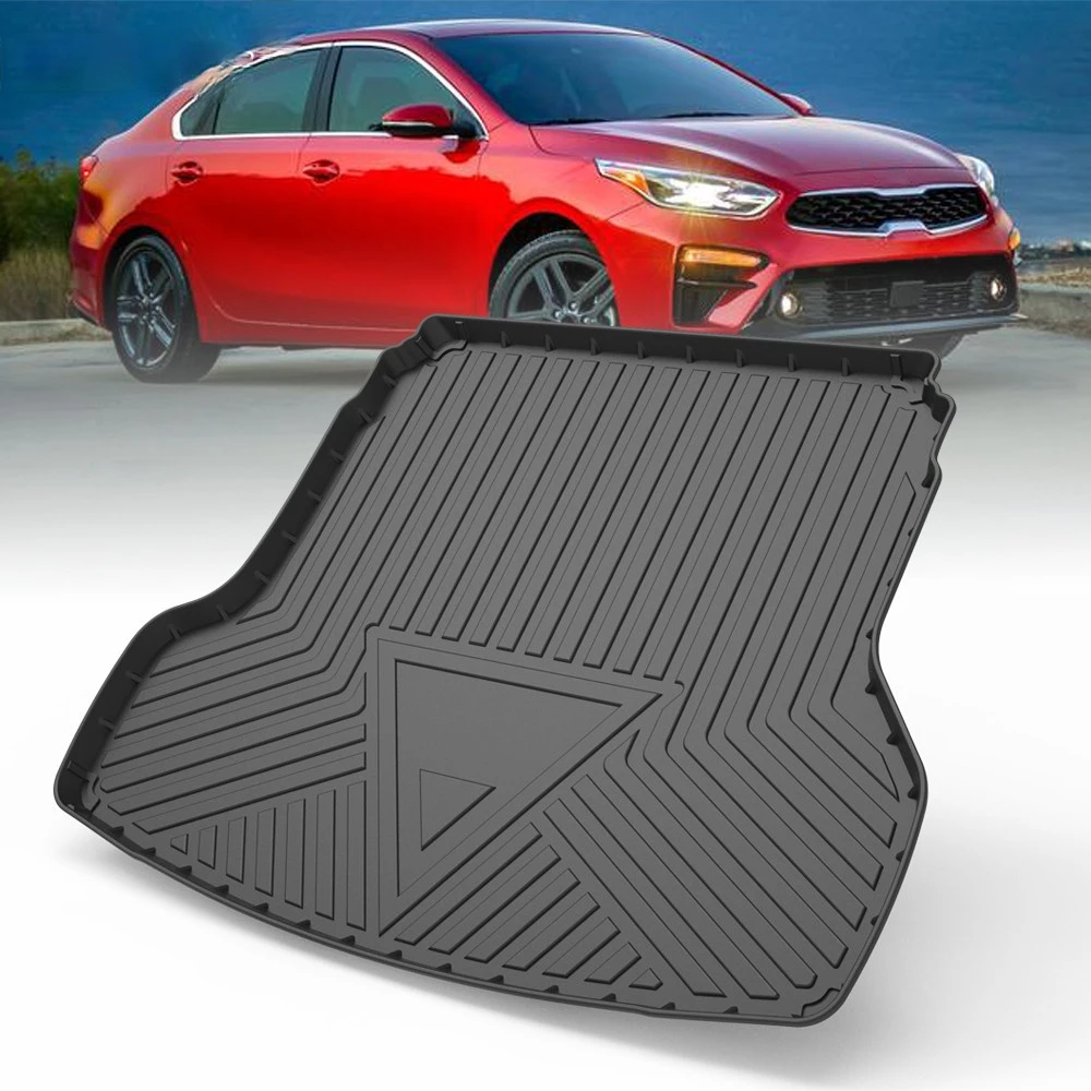 

Коврик для багажника из ТПЭ для Kia Forte 2019 2020 2021, автомобильный водонепроницаемый Нескользящий Резиновый 3D подкладка для груза, аксессуары