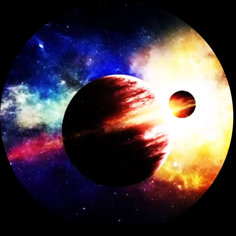 Стеклянный кабошон с изображением земли Луны солнца планеты урана Марса