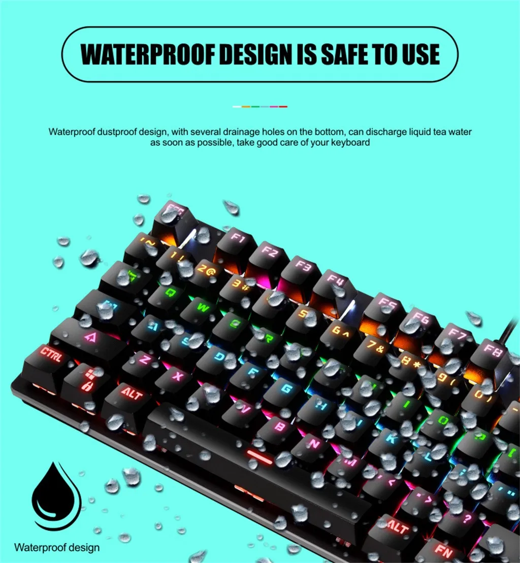 Механическая USB клавиатура K550 игровая с цветной светодиодной подсветкой