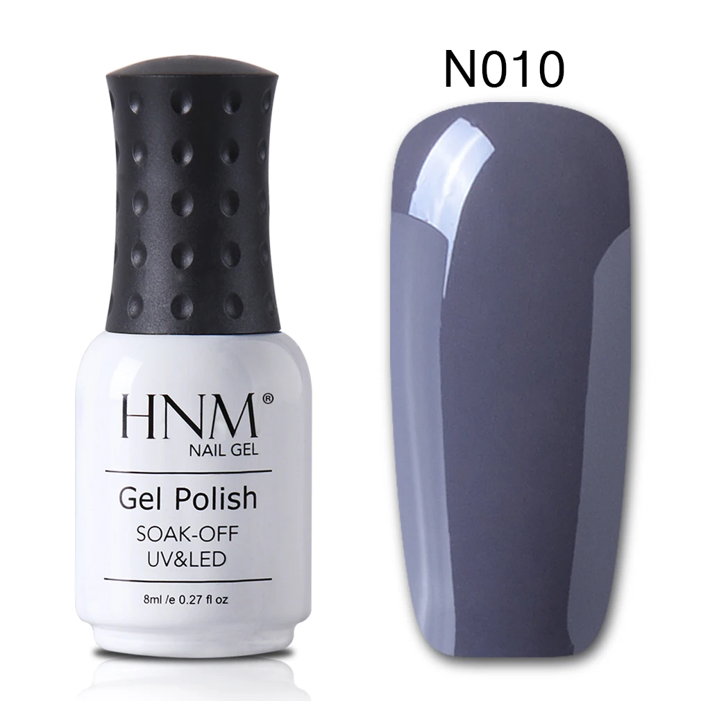 gray 010 HNM 8 мл серый фиолетовый серия цвет уф-гель для ногтей светодиодный лампа гель-лак замачиваемый гибридный лак краска штамповка топ основа лак - Цвет: gray 010
