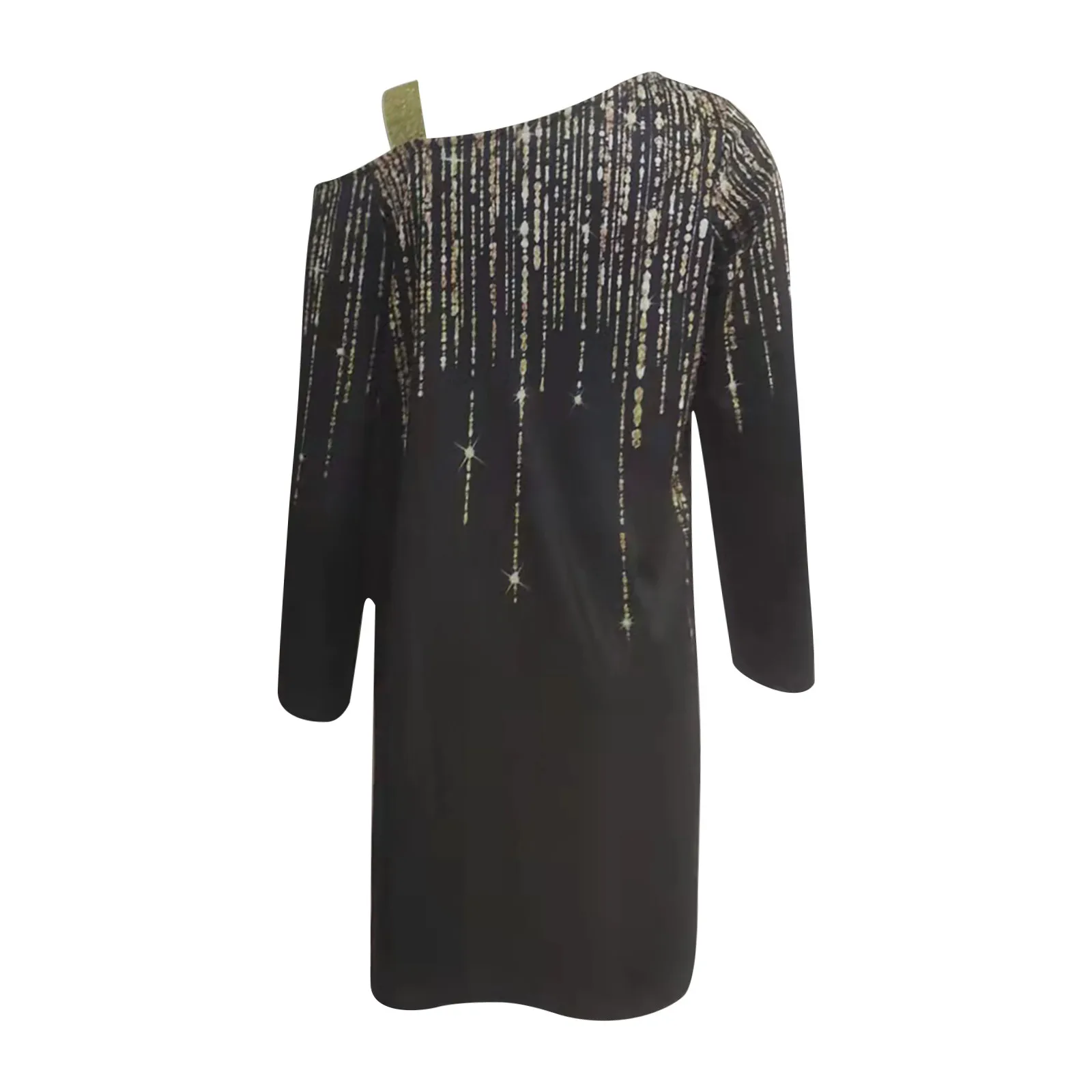 Модное осеннее платье с открытыми плечами 2021 женское Свободное длинным рукавом