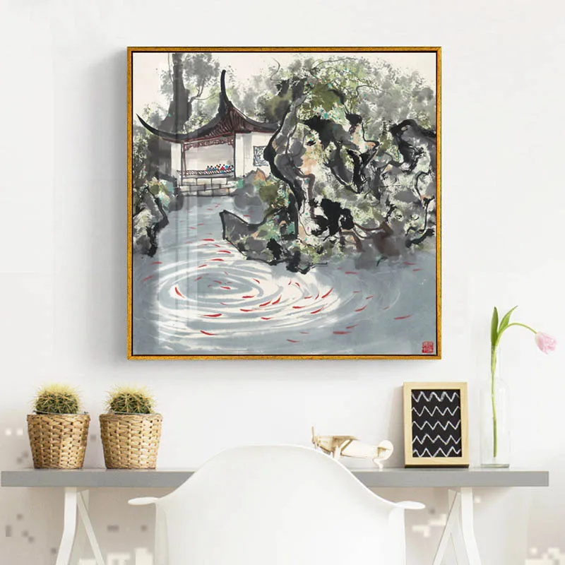 Wu Guanzhong Landscape Painting Chinese Style Canvas Printings HD Print Home Decor Living Room Wall Art Paintings Unframed