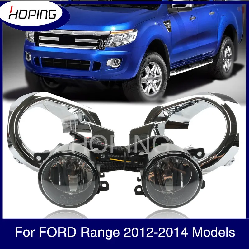 Hoping For Ranger Front Bumper Fog Light Fog Lamp Set With Chrome Cover For Ford Ranger 2012 2013 2014 With Wiring Switch